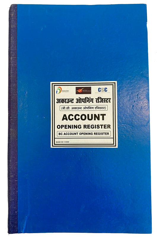 India Post Payment Bank Account Opening Register Record Book