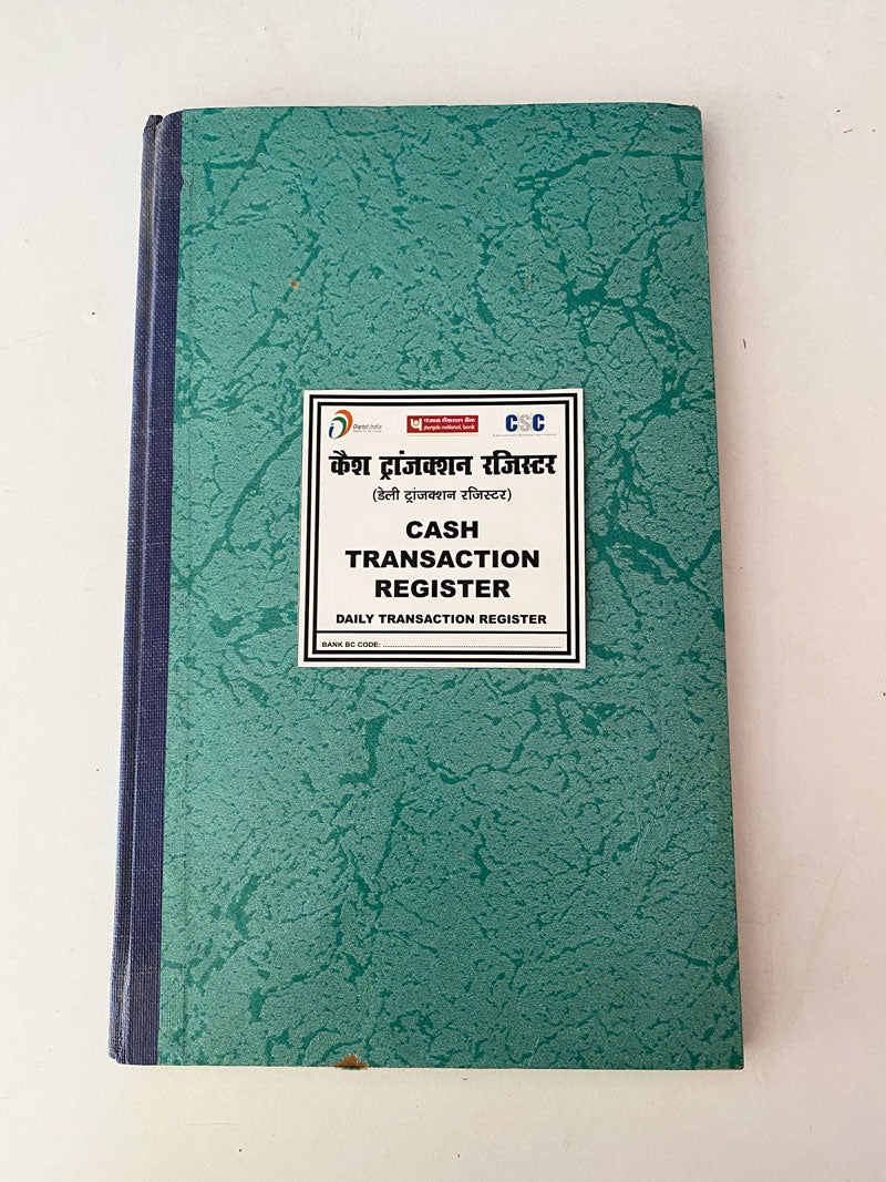 CSC PNB Bank BC Daily Cash Transaction Register Book
