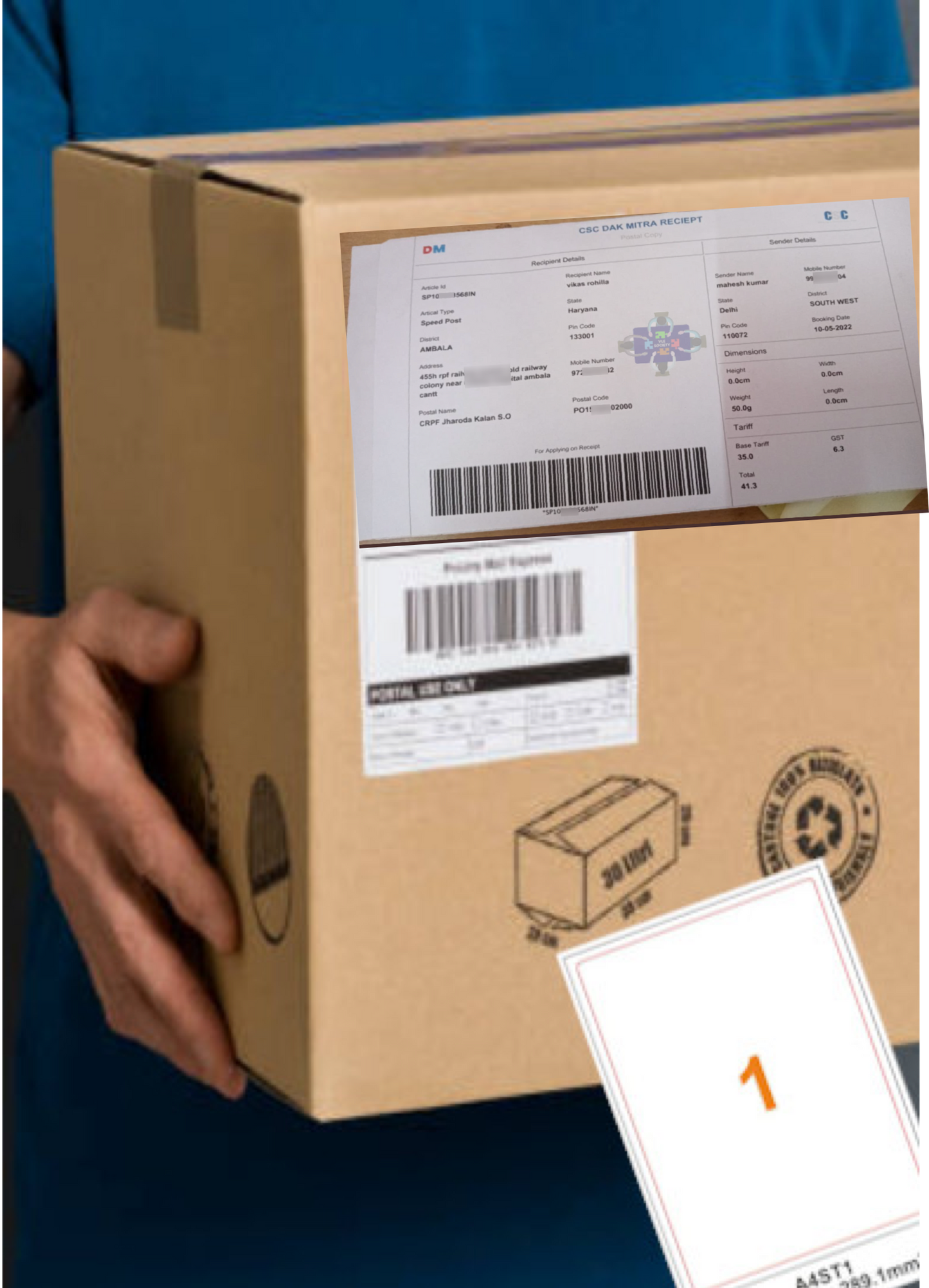 Desmat A4 Size Label Paper for CSC DAK Mitra